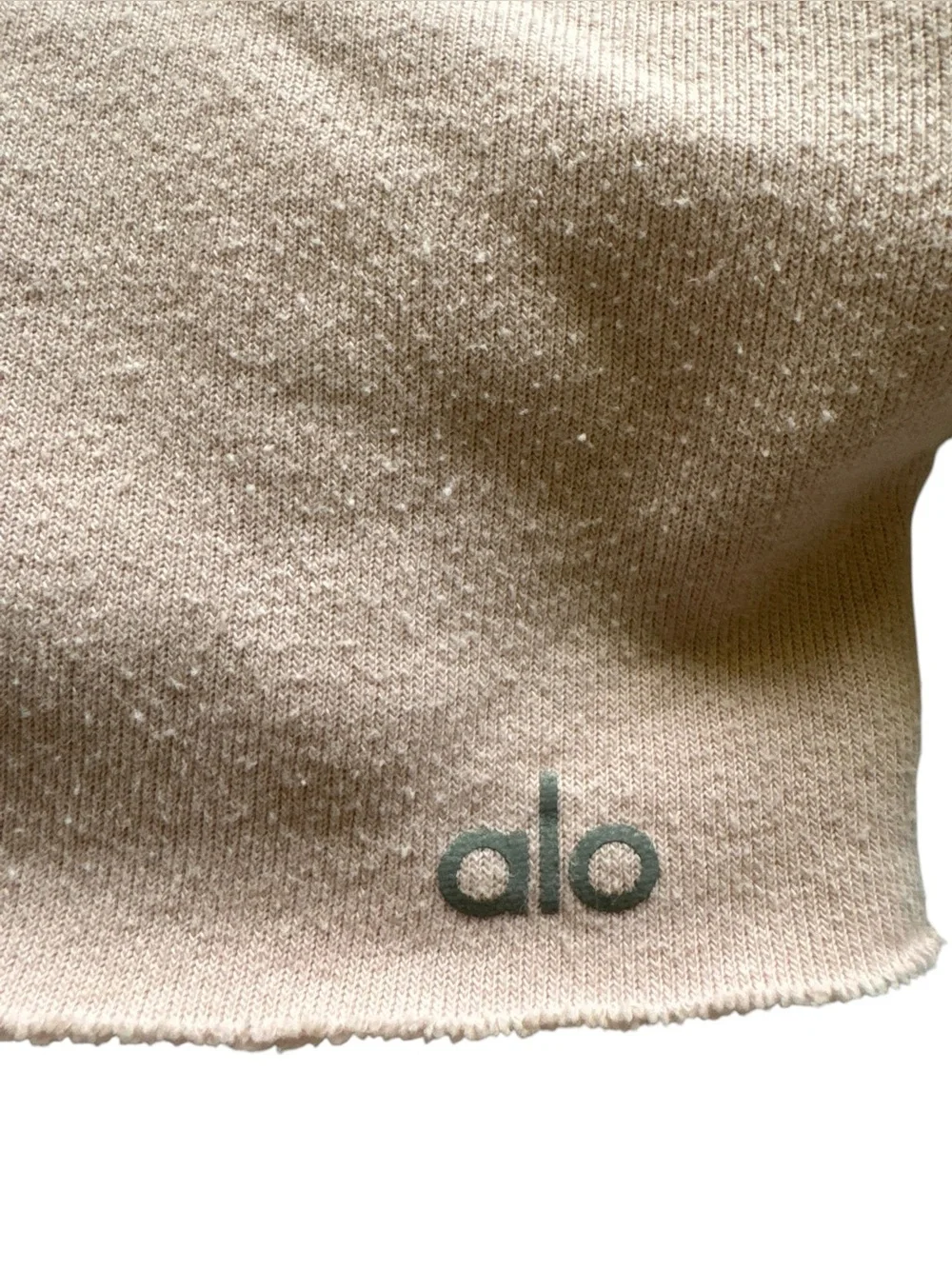 Alo Yoga Splice Rosewater Pink Cropped Sweatshirt Size Large **FAIR**